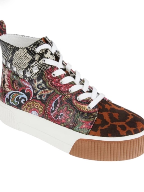 Jessica Simpson Shoes - Jessica Simpson Brown Leopard & Paisley High-Top Sneakers